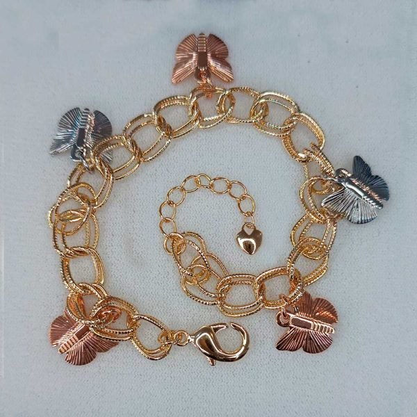 Pulsera eslabones mariposa 14K-42