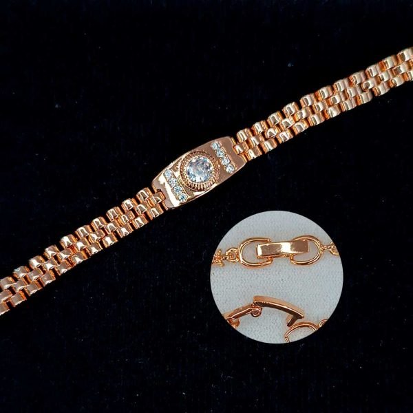 Pulsera zirconia grande al centro 14K-43