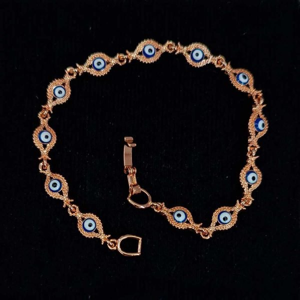 Pulsera ojo turco azul 14K-50