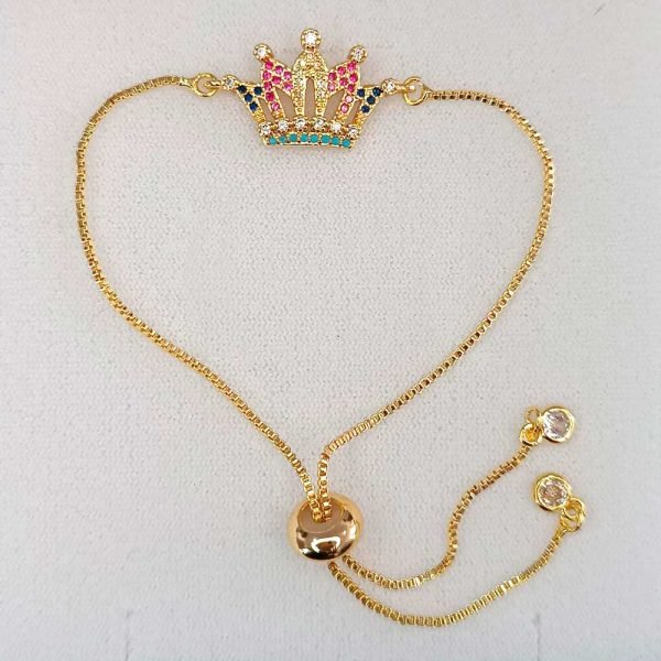 Pulsera corona colores zirconias 18K-67