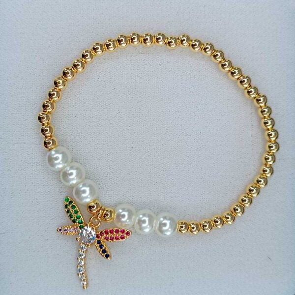 Pulsera libélula 18K-70