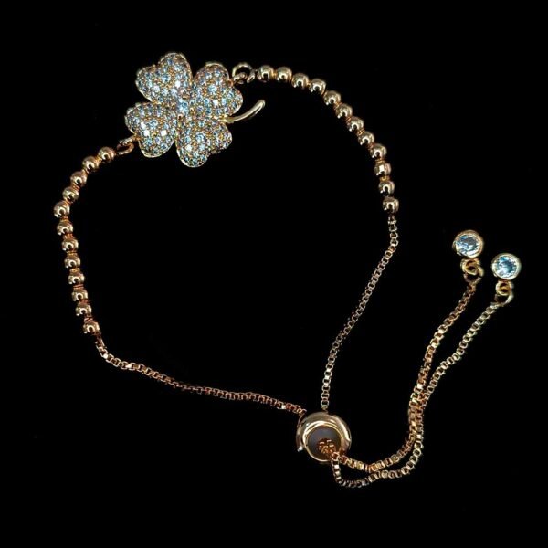 Pulsera trébol 18K-74